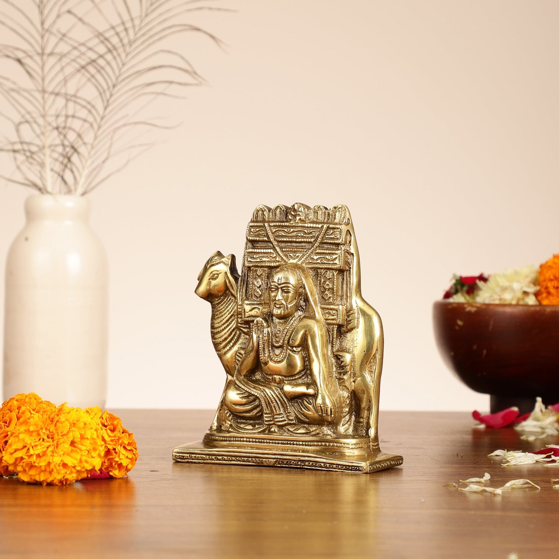 Brass Raghavendra Swamy  idol 5.5 inch