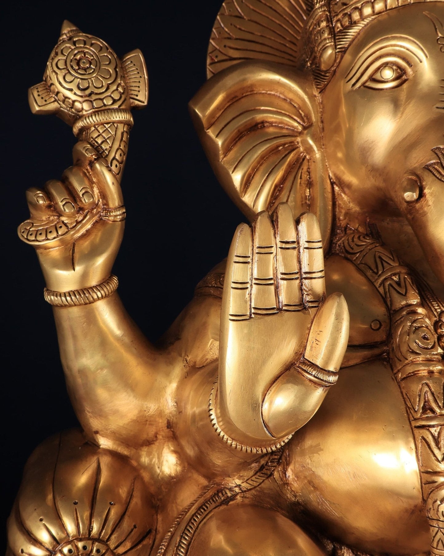 Brass Ganesha large Statue 25"