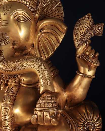 Brass Ganesha large Statue 25"