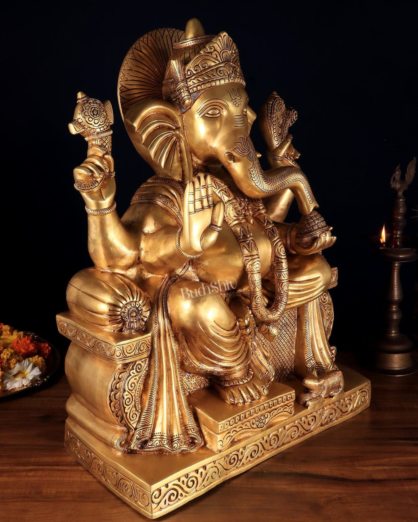 Brass Ganesha large Statue 25"