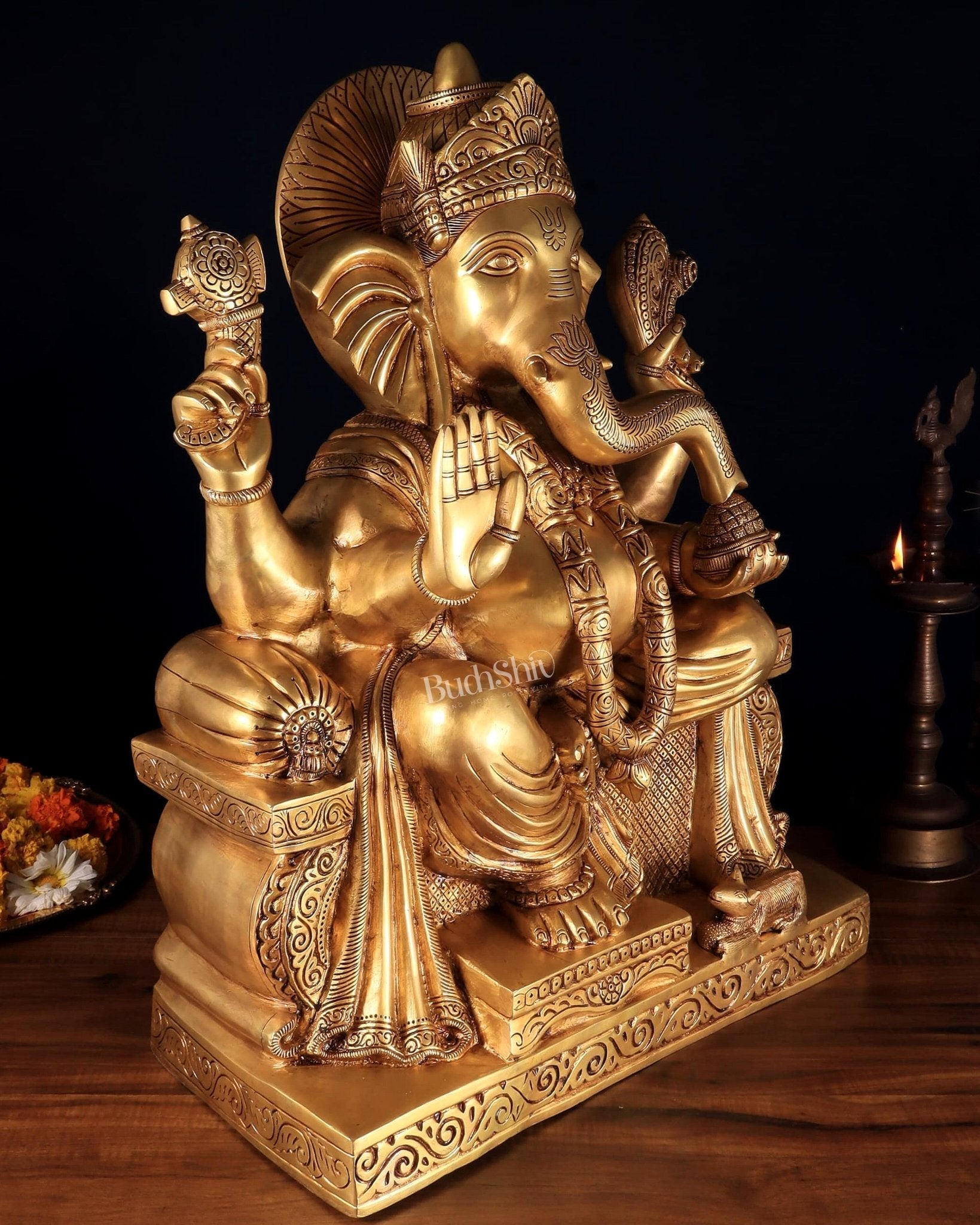 Brass Ganesha large Statue 25"
