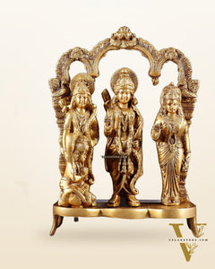Brass Ram Darbar idol 11 Inch enhanced carvings