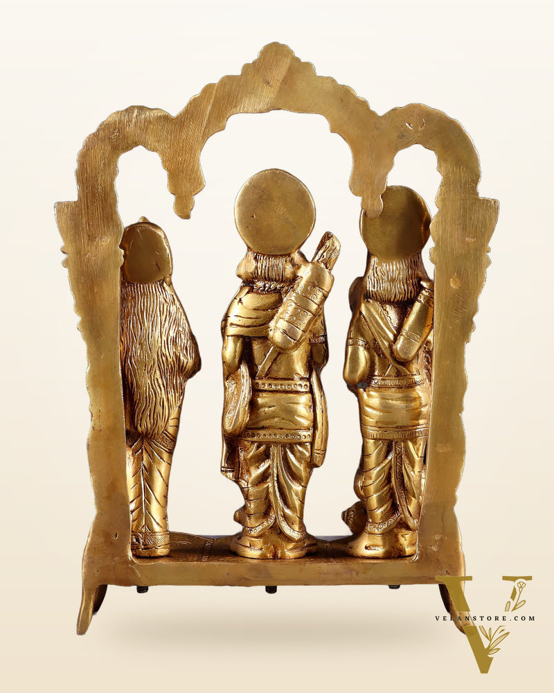 Brass Ram Darbar idol 11 Inch enhanced carvings