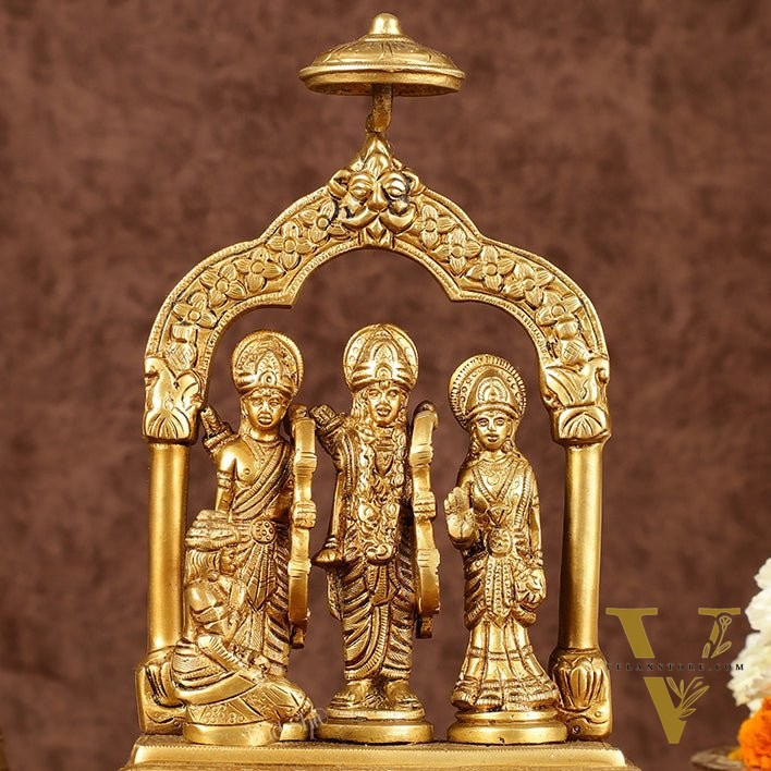 Brass Ram Darbar Idol | Height: 9.5 inch