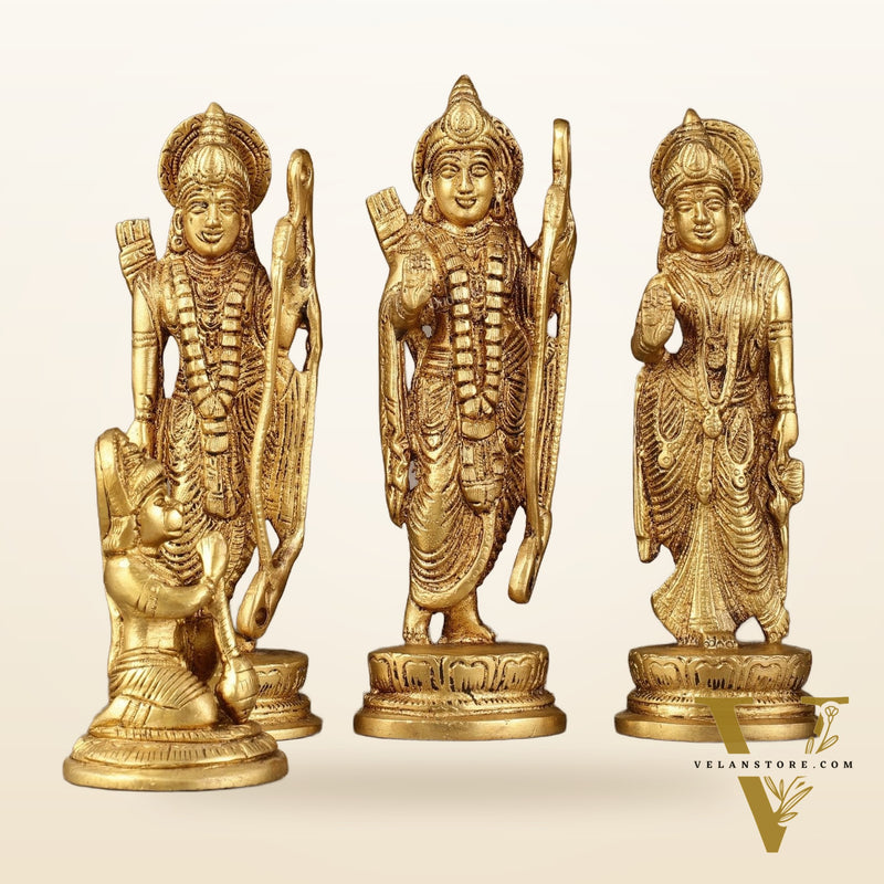 Brass Ram Darbar Idols - 6 Inch