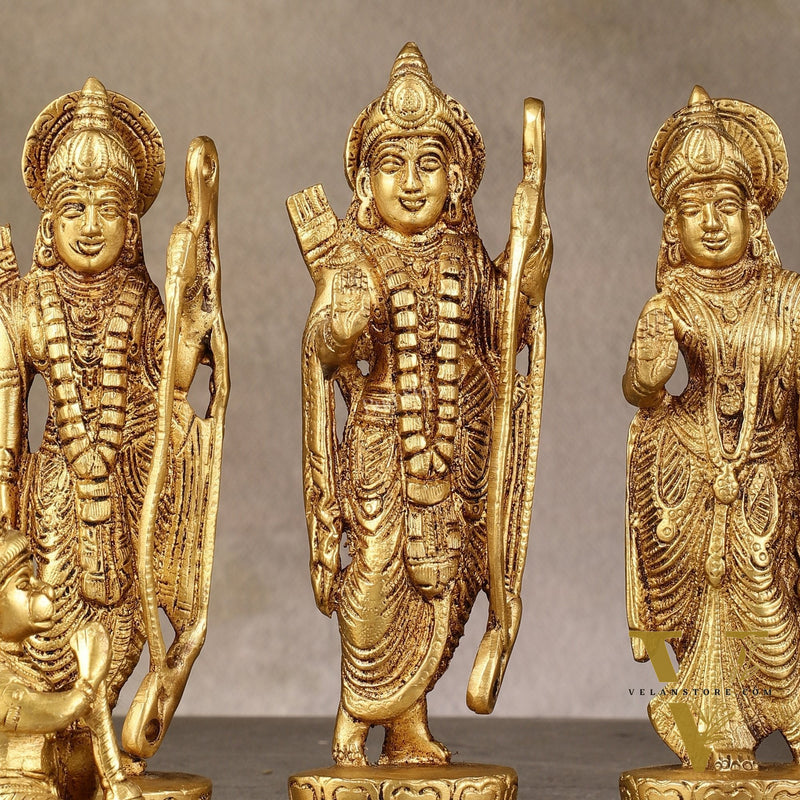 Brass Ram Darbar Idols - 6 Inch