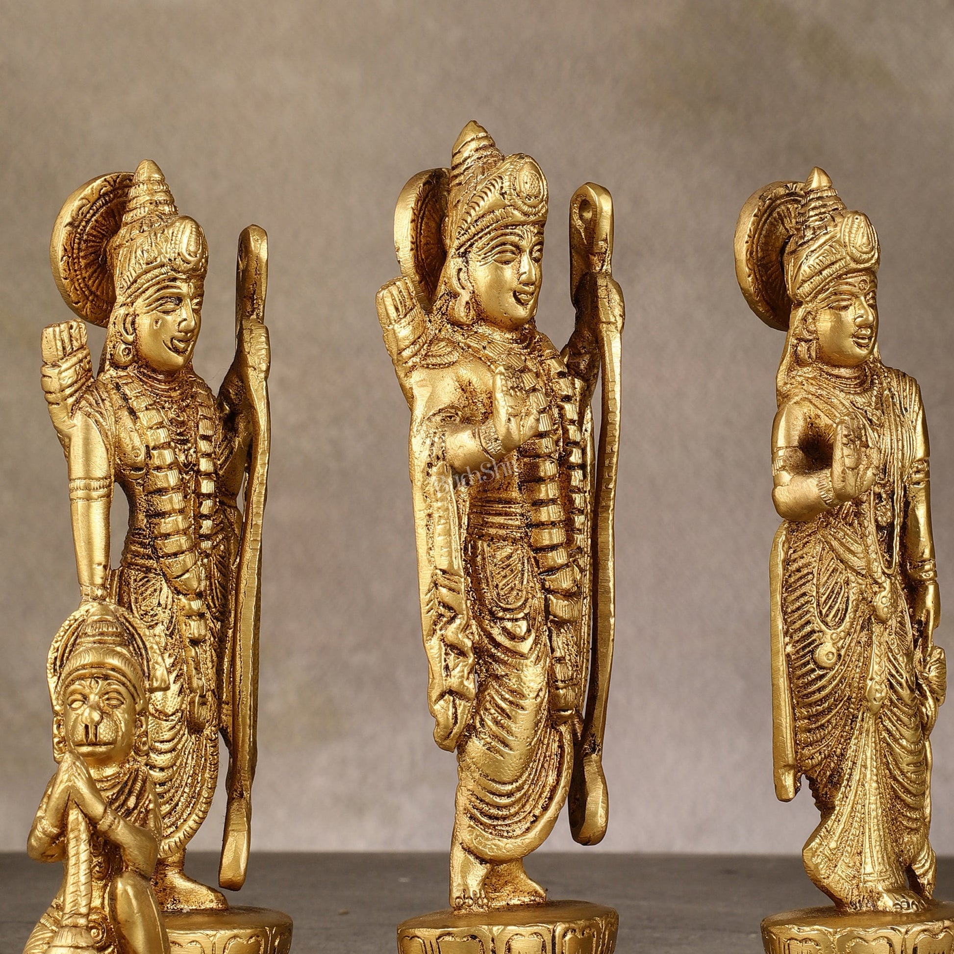 Brass Ram Darbar Idols - 6 Inch
