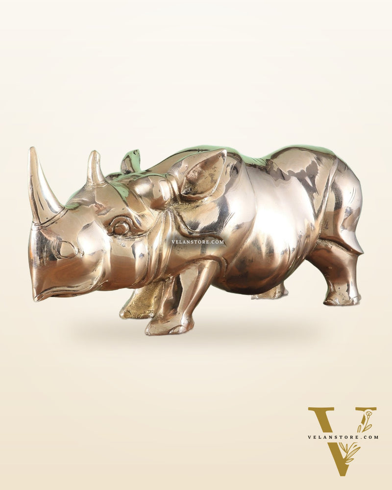 Brass Rhino Statue – Vastu & Feng Shui Recommended