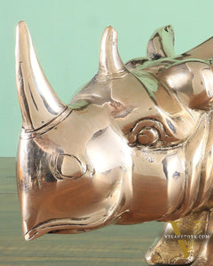 Brass Rhino Statue – Vastu & Feng Shui Recommended