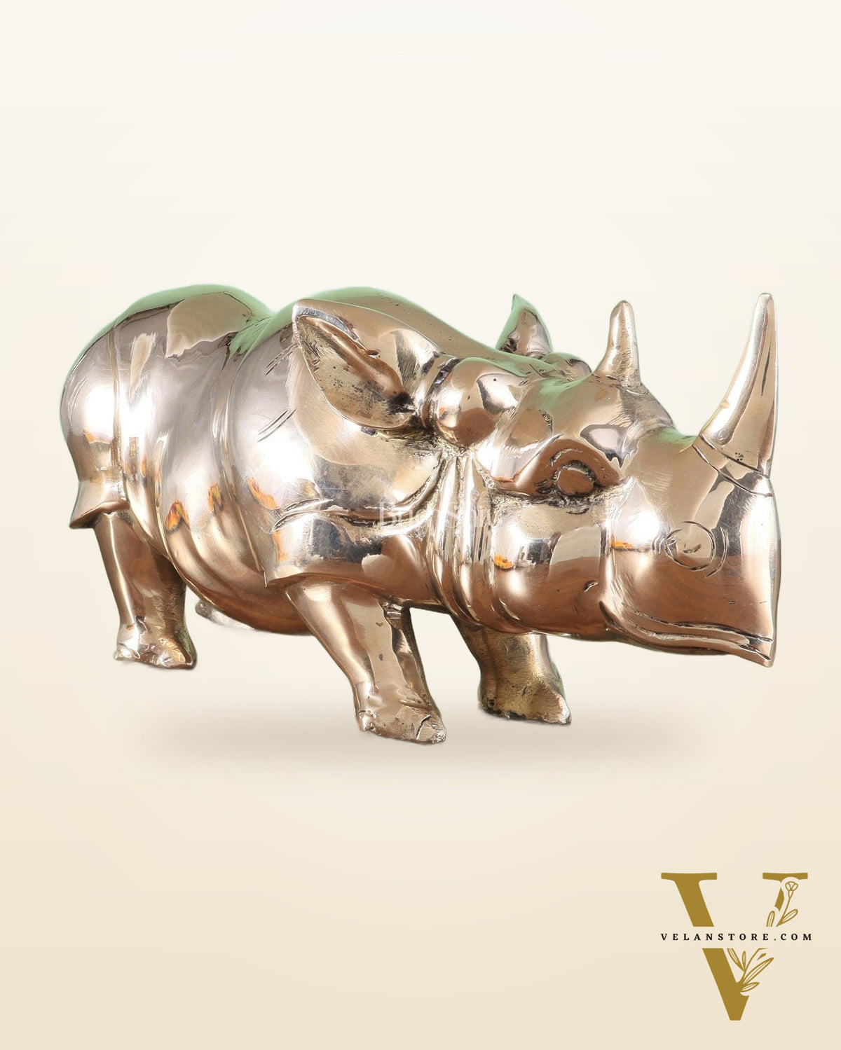 Brass Rhino Statue – Vastu & Feng Shui Recommended