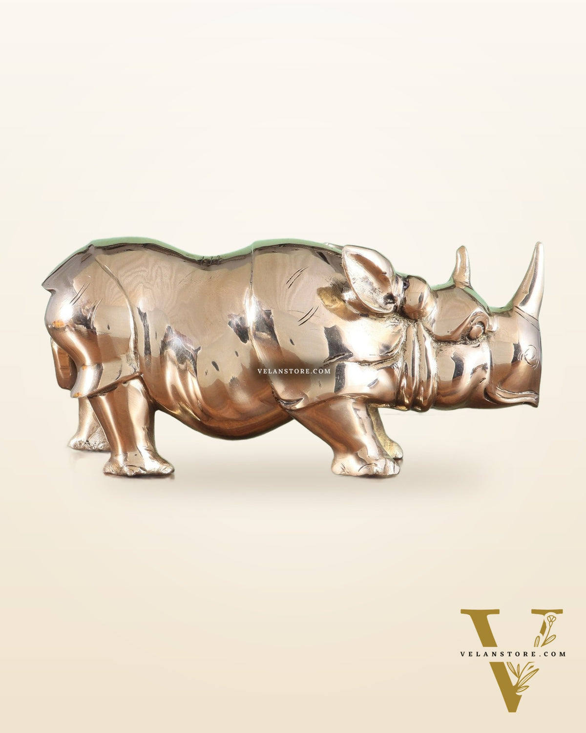Brass Rhino Statue – Vastu & Feng Shui Recommended