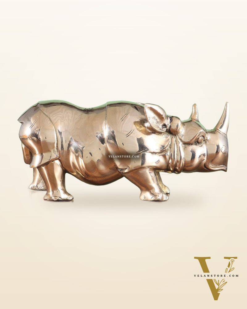 Brass Rhino Statue – Vastu & Feng Shui Recommended