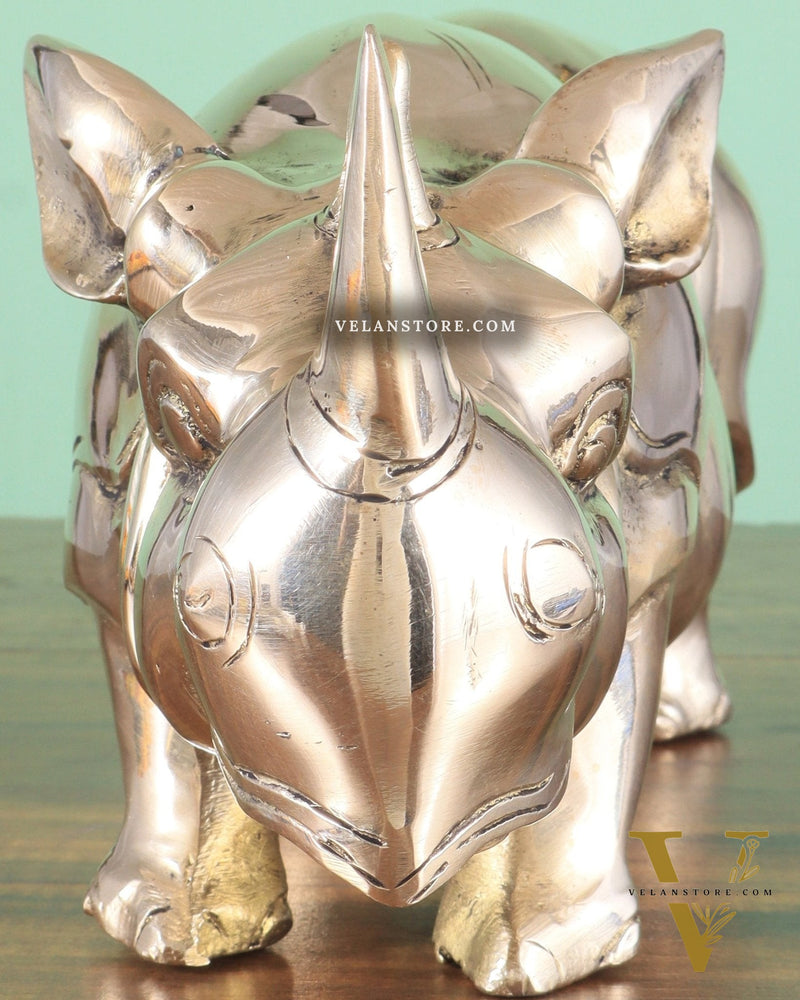 Brass Rhino Statue – Vastu & Feng Shui Recommended