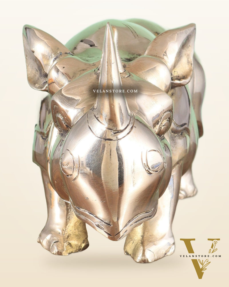 Brass Rhino Statue – Vastu & Feng Shui Recommended