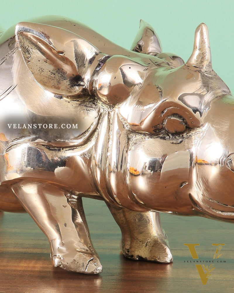 Brass Rhino Statue – Vastu & Feng Shui Recommended
