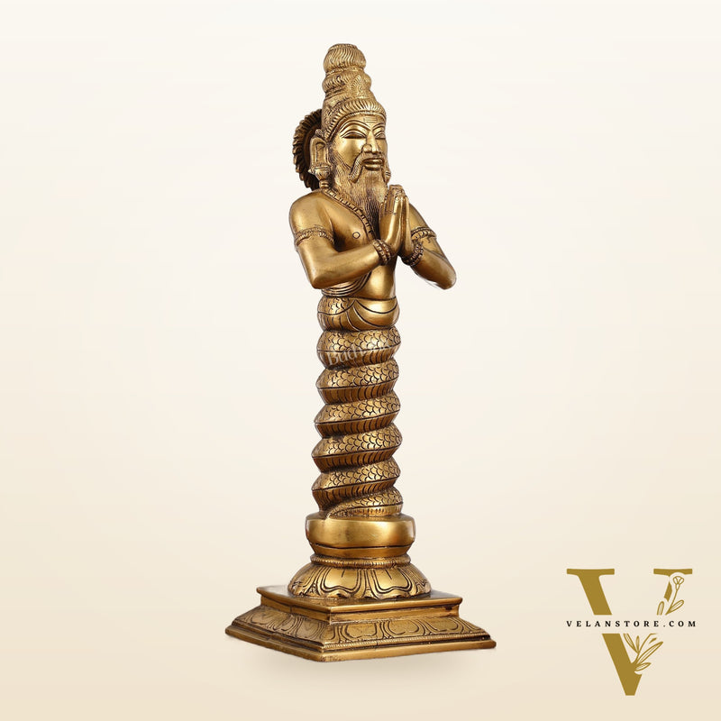 Brass Sage Patanjali Idol | Height 17.5 inch
