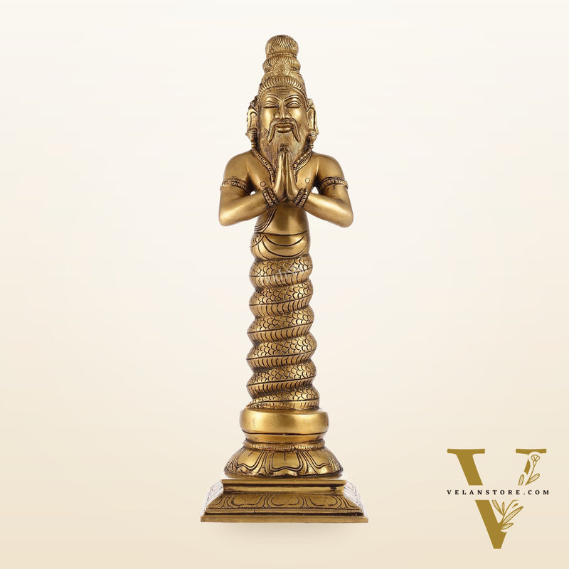 Brass Sage Patanjali Idol | Height 17.5 inch