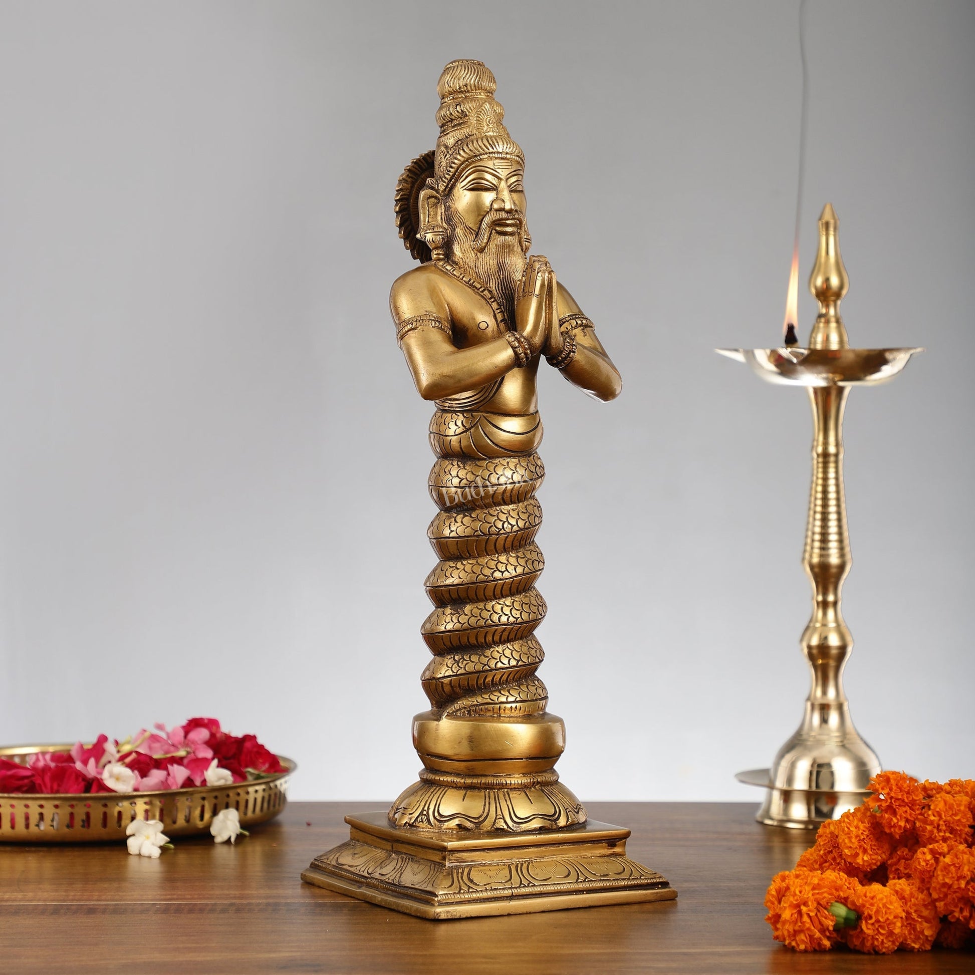 Brass Sage Patanjali Idol | Height 17.5 inch