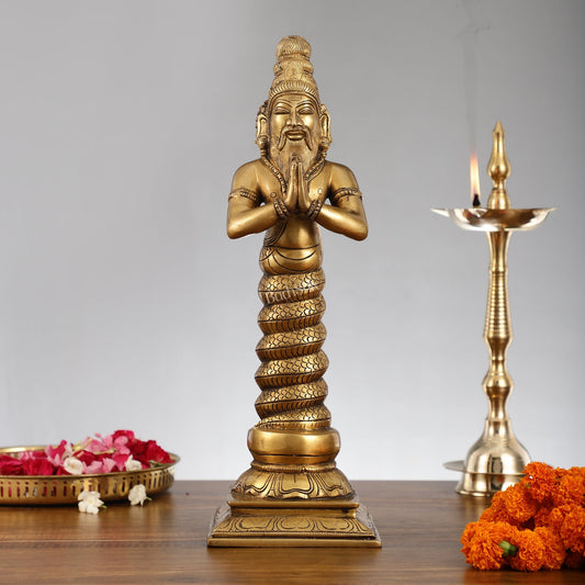 Brass Sage Patanjali Idol | Height 17.5 inch