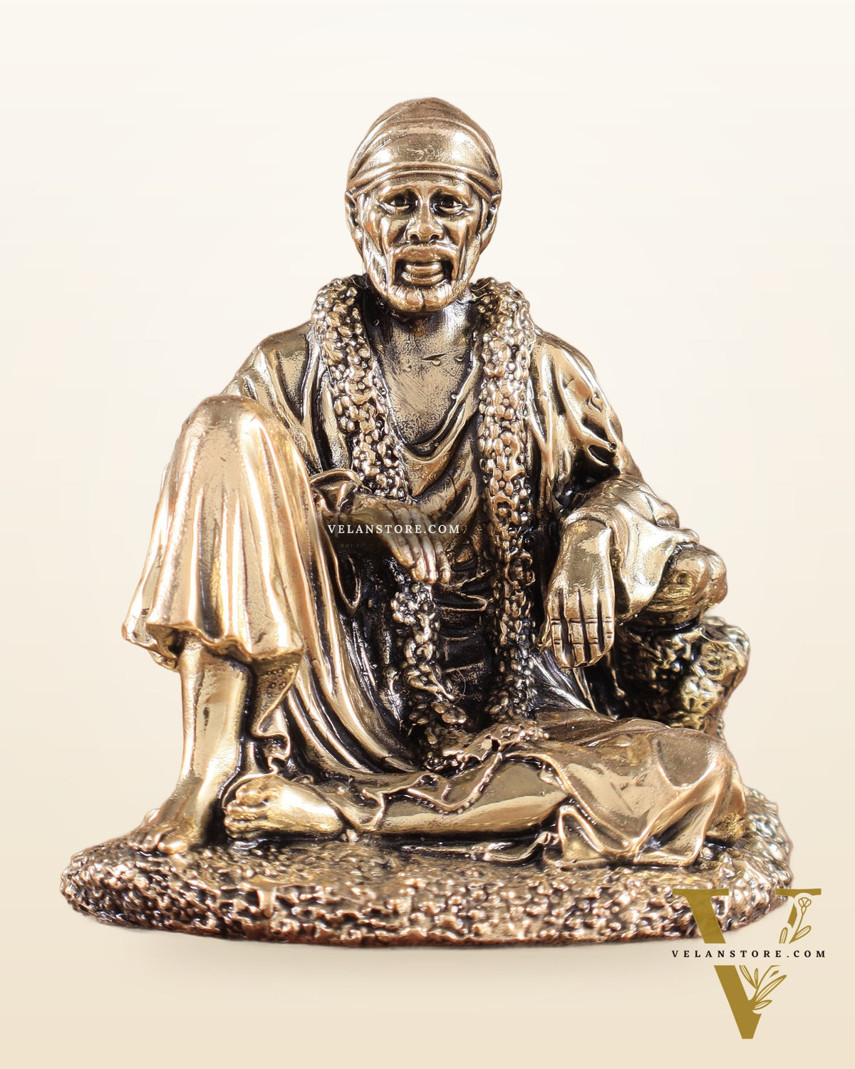 Brass Sai Baba Sitting Superfine Intricate Idol