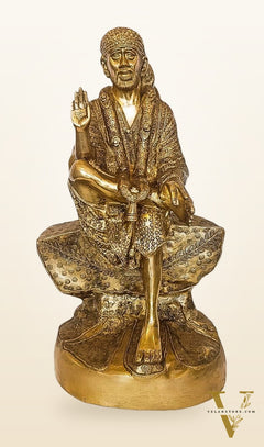 Brass Sai Baba Statue 24"
