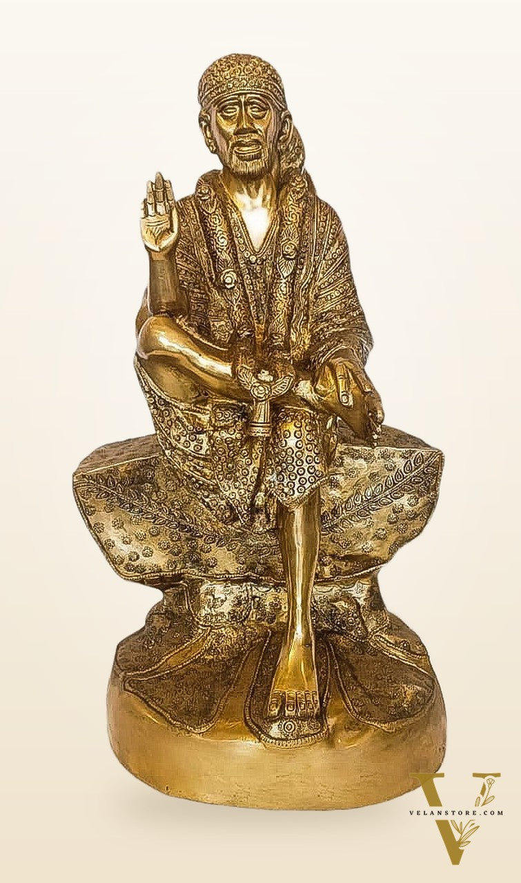 Brass Sai Baba Statue 24"