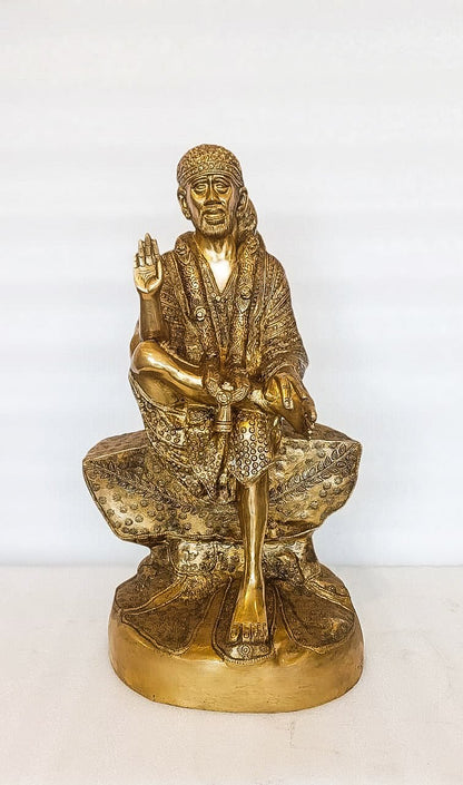 Brass Sai Baba Statue 24"