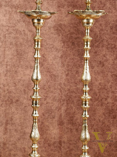 Brass Samai Peacock Inauguration Lamps 3 feet