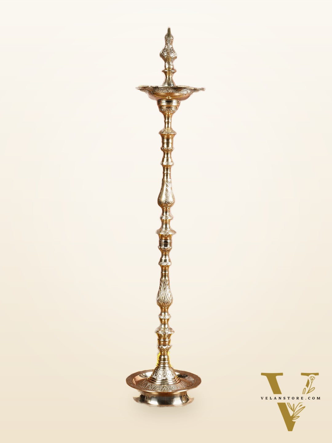 Brass Samai Peacock Inauguration Lamps 3 feet