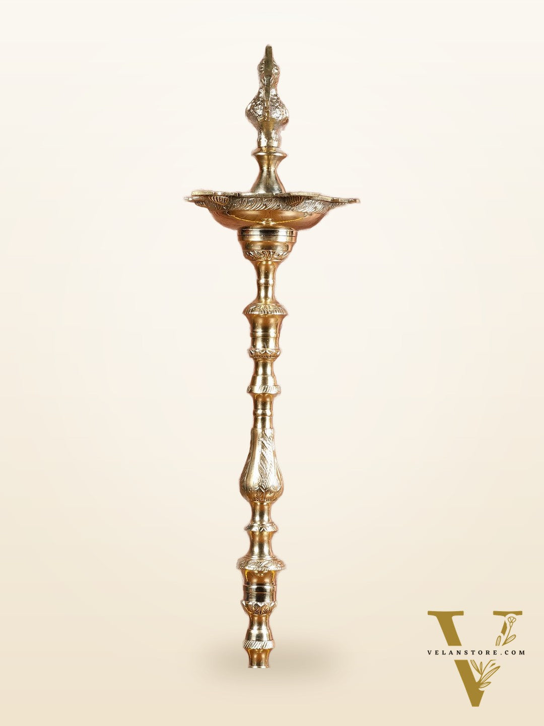Brass Samai Peacock Inauguration Lamps 3 feet