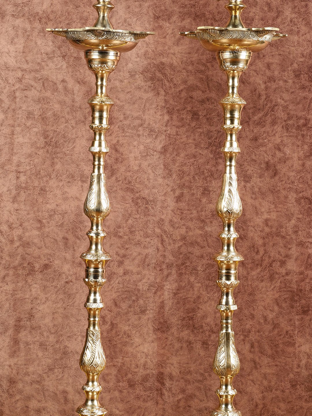 Brass Samai Peacock Inauguration Lamps 3 feet