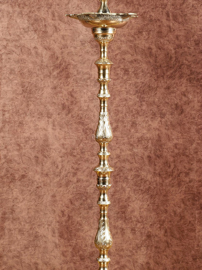 Brass Samai Peacock Inauguration Lamps 3 feet