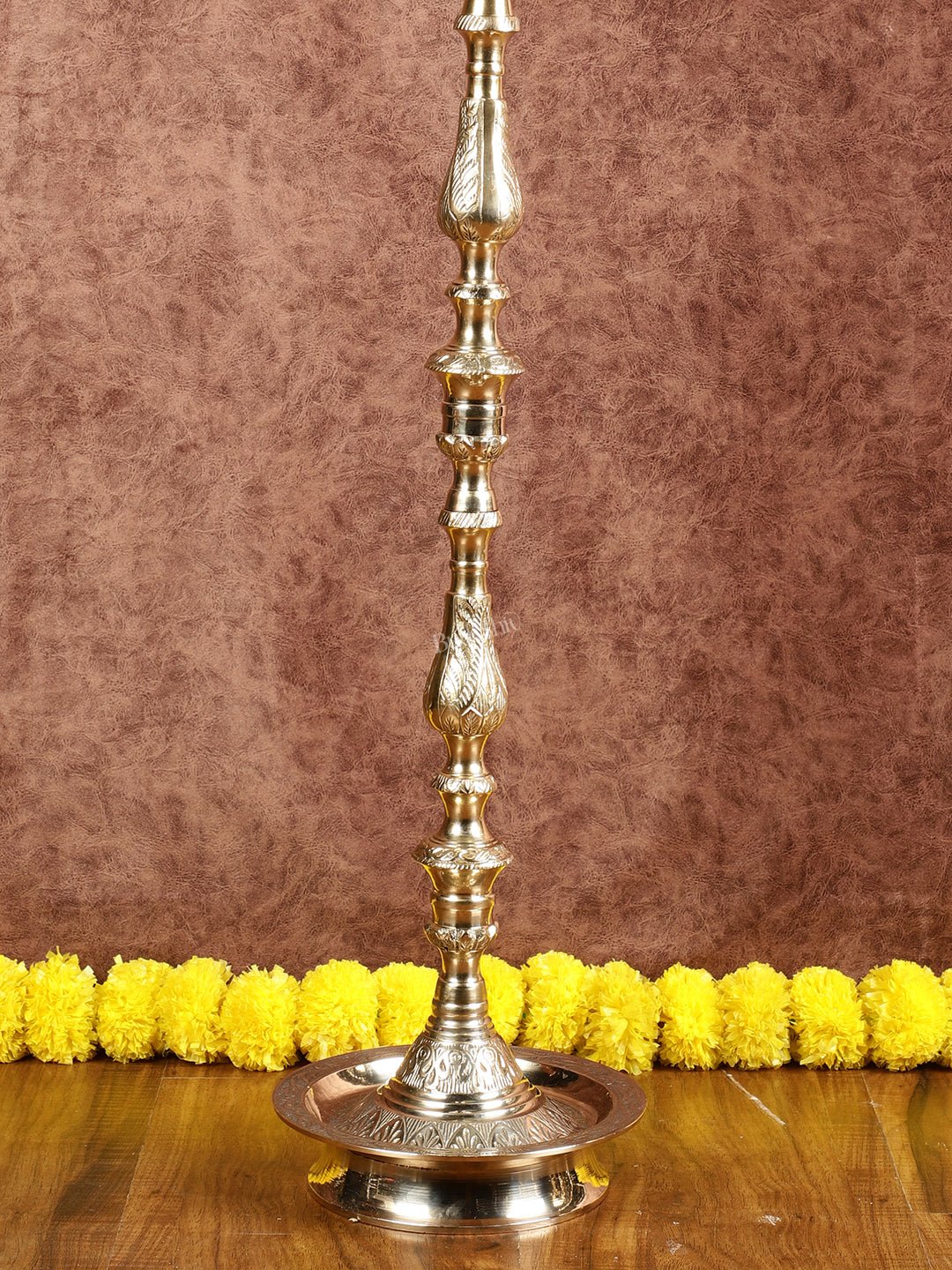 Brass Samai Peacock Inauguration Lamps 3 feet