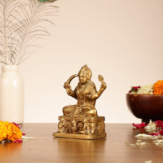 Brass Santoshi Mata Idol - 5.5 Inch