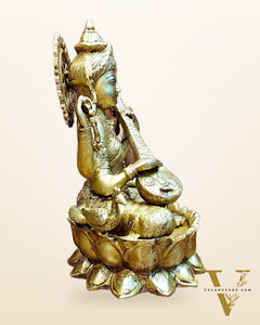 Brass Saraswati idol 12 inch