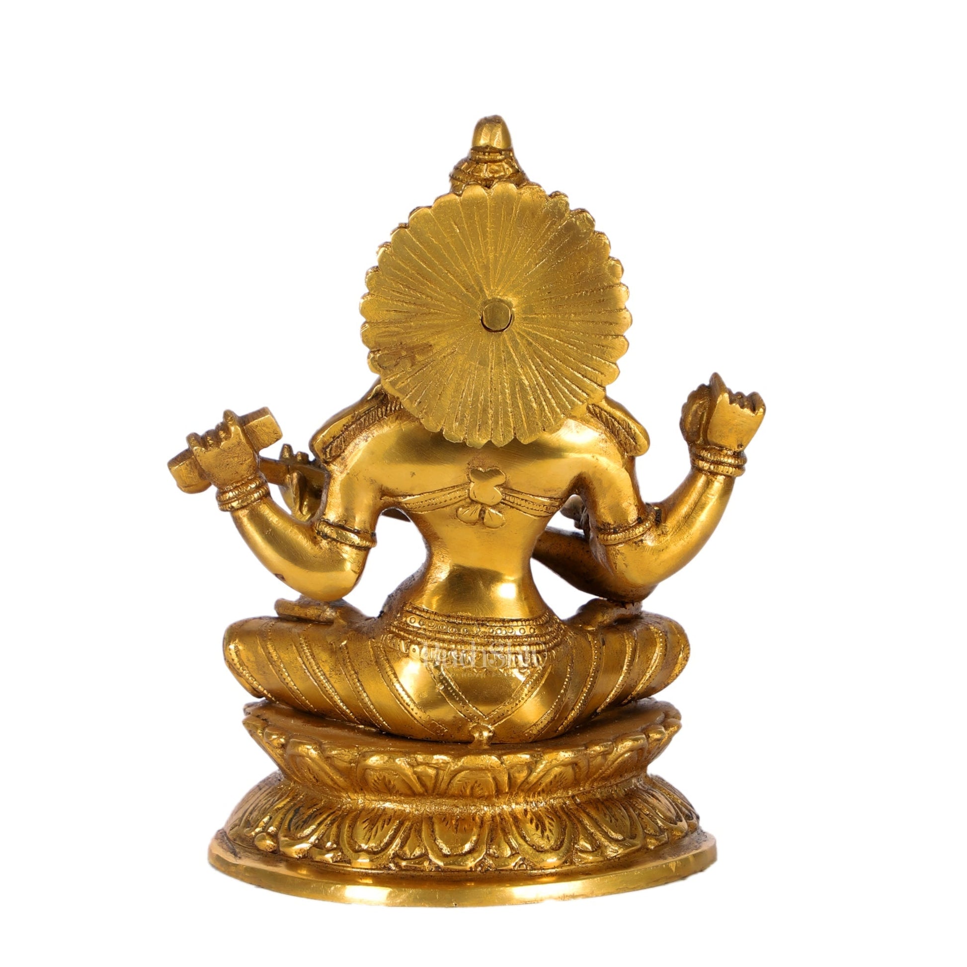 Brass Saraswati Statue 9"