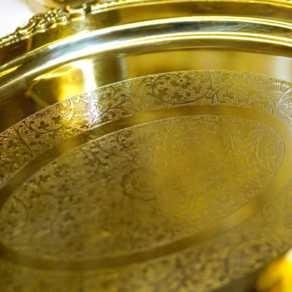 Brass Serving Tray with Handle