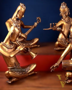 Brass Set of 4 Tansen Musicians – 18 Inch