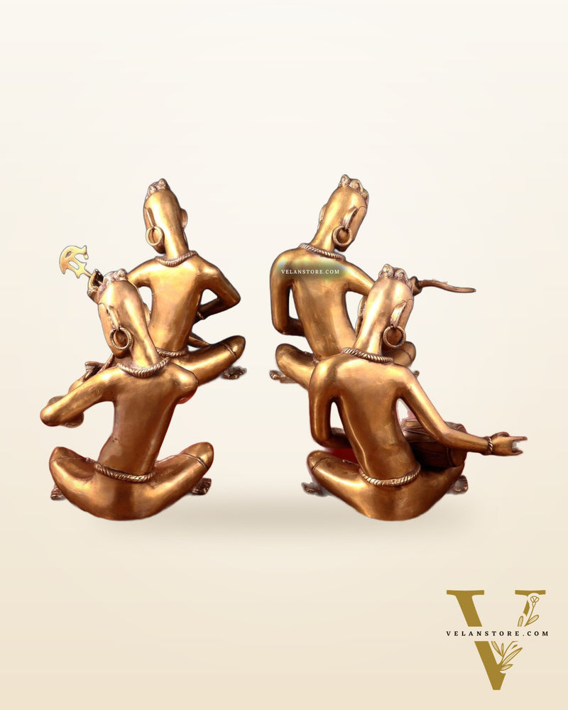 Brass Set of 4 Tansen Musicians – 18 Inch