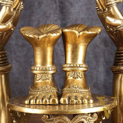 Brass Set of Goddess Arms and Feet - Intricately Crafted