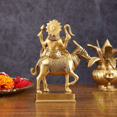 Brass Shani Dev Idol (Saturn) for Vastu & Pooja - 6 Inch Height
