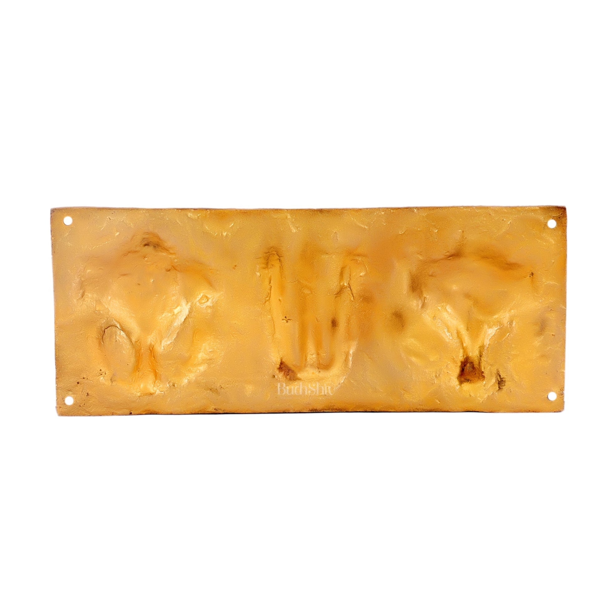 Brass Shank Chakra Namah Wall hanging Gold 10 inch