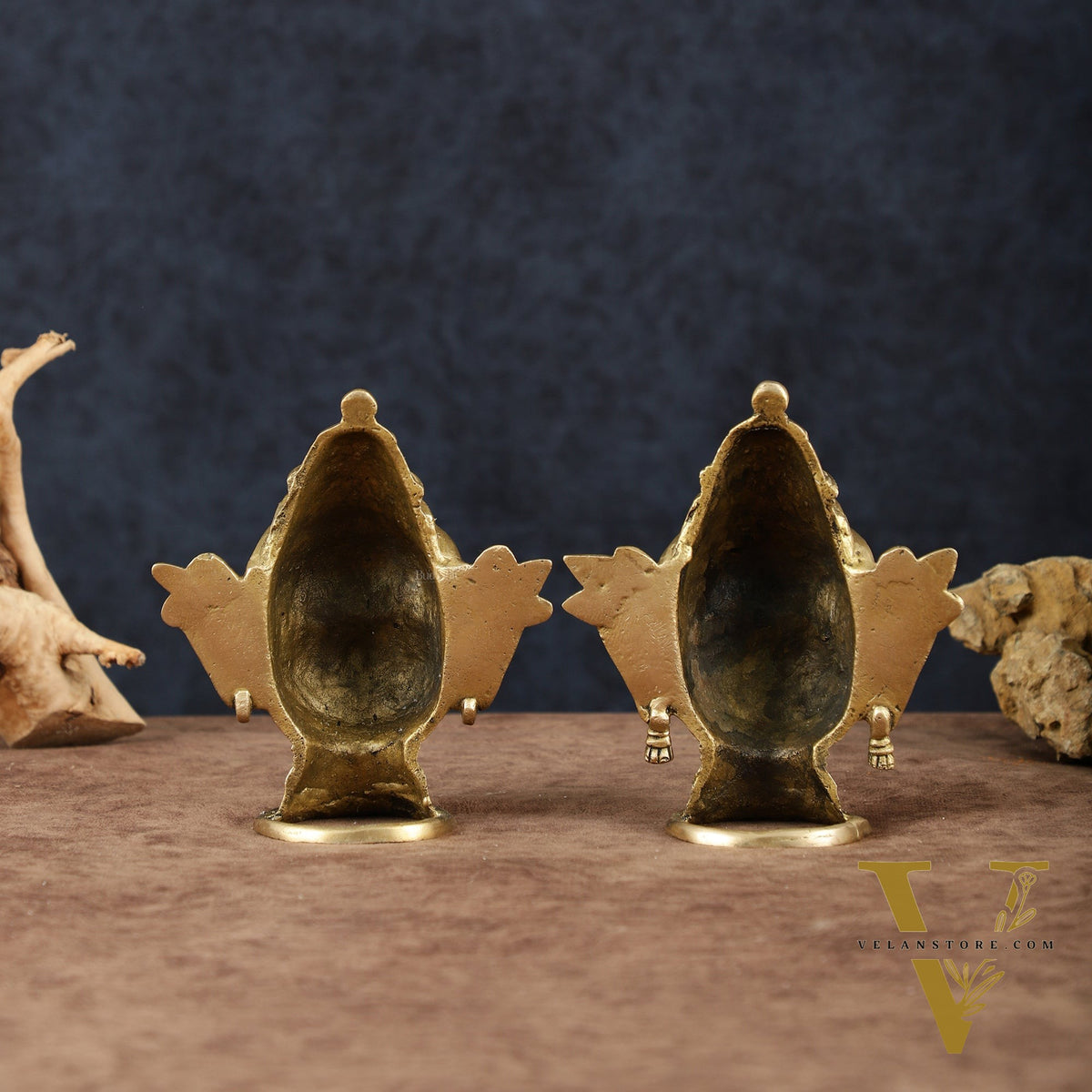 Brass Shiv Gauri Mukhlingam Head Idols – 7" Height, Pair