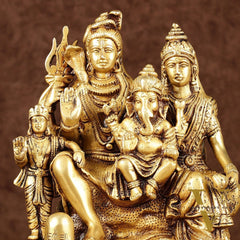 Brass Shiv Parivaar | 8" antique finish