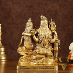 Brass Shiv Parivaar | 8" antique finish