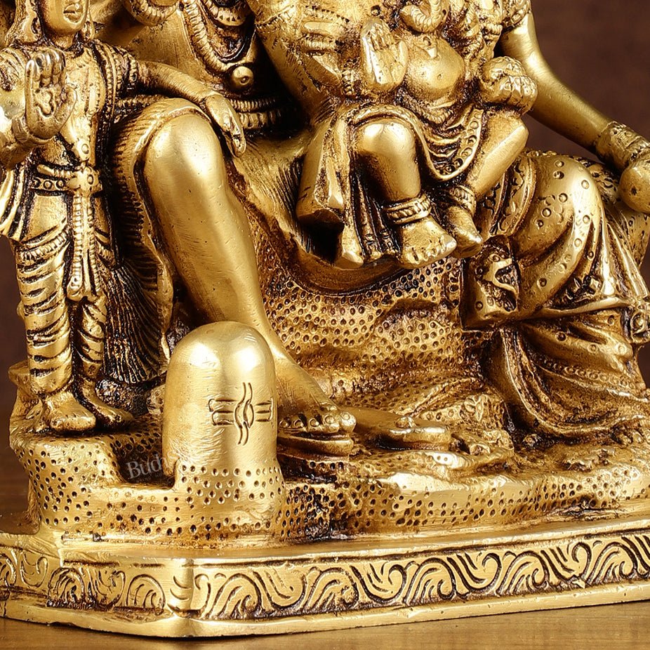 Brass Shiv Parivaar | 8" antique finish