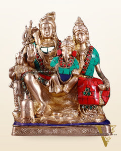Brass Shiv Parivaar | 8" Height