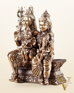Brass Shiv Parivar Idol – 6" Superfine Carving