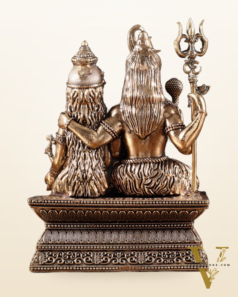Brass Shiv Parivar Idol – 6" Superfine Carving