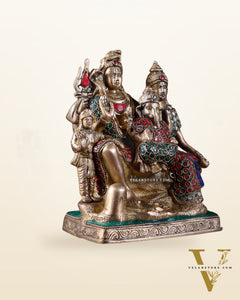 Brass Shiv Parivar idol | 8" Height